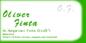 oliver finta business card